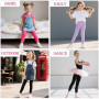 Domueay Fille Leggings Respirant Doux Elastique Pantalons Longs, Lot de 3, Couleur Unies Modal Collants Sport Gymnastique Danse