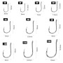Jinlaili Hameçon de Pêche, 100 PCS Hameçons Barbelés en 10 Tailles, Crochets de Pêche, Hameçon à Carpe en Acier Carbone avec Boî