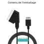 Mcbazel Câble SCART RGB AV Premium pour consoles PS1/PS2/PS3 PAL 180 cm, câble de conversion de signal vidéo de haute qualité -