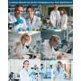 COCREAZY Blouse Blanche Chimie Femme Homme Blouse Chimie Lycee Coton Blouse Laboratoire Collège Blouse Physique Manche Longue Bl
