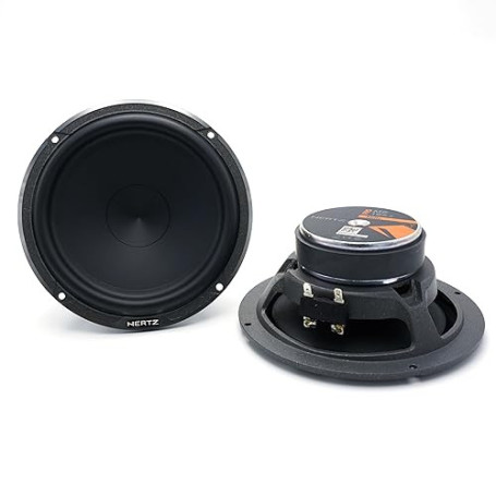 Hertz MP 165.3 Paire de Woofers 165 mm avec Membrane Cellulose Pressée, Châssis Aluminium Ventilé, 300W Crête, Sensibilité 93 DB