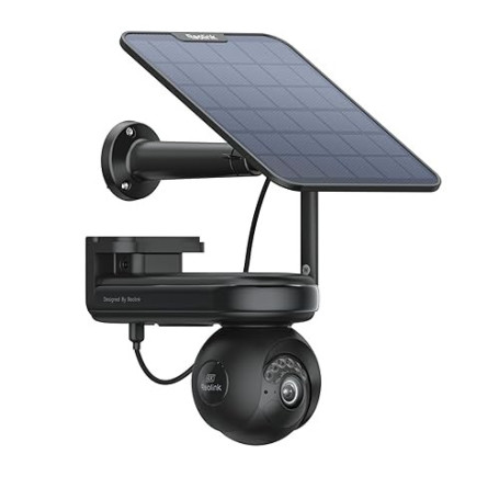 Reolink 4K PT Camera Surveillance WiFi Exterieure sans Fil, 360° Suivi Auto, Autonomie de 500J, Pré-Enregistrement, Détection In