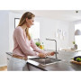 Grohe Blue Home Kit + robinetterie bec orientable avec filtre et fonction pétillante silencieux, doux, pétillant – Robinet avec