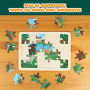 BONNYCO Puzzle Bois Enfant 6 Ensembles 24 Pcs, Animaux de Différents Écosystèmes. Puzzle 3-8 Ans avec Plateau, Jouet Educatif. C