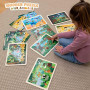 BONNYCO Puzzle Bois Enfant 6 Ensembles 24 Pcs, Animaux de Différents Écosystèmes. Puzzle 3-8 Ans avec Plateau, Jouet Educatif. C