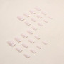 24PCS Court Carré Faux Ongles Français Nude Blanc Ongles à Coller 12 Tailles Ballerine Acrylique Capsules Ongles à Presser avec