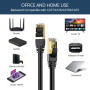 Veetop Câble Ethernet 1m Cat 8, RJ45 2m 3m 5m 10m 20m 30m 50m Cable Réseau, Cat8 40Gbps 2000MHz Gigabit S/FTP Câble Internet Lan