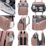 LEcylankEr Sac a Langer Bebe avec lit Bébé - Grand Sac à Dos à Langer avec Matelas à Langer et Sac Isolant, Moustiquaire et Port