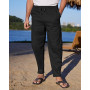 YAOBAOLE Pantalon Homme Lin Et Coton Pantalon Toile Été Pantalons Detente Yoga Léger Regular Taille Elastique