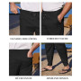 YAOBAOLE Pantalon Homme Lin Et Coton Pantalon Toile Été Pantalons Detente Yoga Léger Regular Taille Elastique