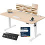 JUMMICO Bureau Assis Debout Électrique avec USB, 160 x 70 cm, Bureau Ordinateur Réglable en Hauteur avec Mémoire, Standing Desk