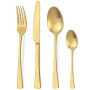 Bestdin set couverts de table dorés 6 personnes, ensemble de couverts inox 24 pièces, Comprend des couteaux/fourchettes/cuillère