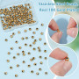 UNICRAFTALE 150 pièce Perles Rondes Plaquées Or 18 carats 5mm Perles D'Espacement Acier Inoxydable Perle en Vrac Doré Perle à Se
