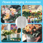 ARWIG 100 Fils de Fer pour Fleuriste | Tiges de Fil Floral Blanc de 40 cm | Fournitures de Fleuriste | Accessoires de Compositio