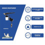 Michelin Kit Aérographe Compact avec Tuyau, 2 Bidons de Peinture, Mallette de Transport Incluse, Pression Maximale 1-2 Bar, Noir