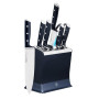 Tefal EverSharp, Set de couteaux 6pièces, Bloc de couteaux avec affuteurs intégrés, 5couteaux, Ciseaux, Tranchant durable, K297S