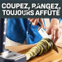 Tefal EverSharp, Set de couteaux 6pièces, Bloc de couteaux avec affuteurs intégrés, 5couteaux, Ciseaux, Tranchant durable, K297S