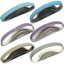36 pièces 1/2" x 12" Kit de courroies tranchantes de rechange pour aiguiseur de couteaux de travail, ensemble de bandes abrasive