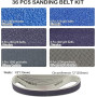 36 pièces 1/2" x 12" Kit de courroies tranchantes de rechange pour aiguiseur de couteaux de travail, ensemble de bandes abrasive