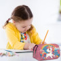 Lvjkes Trousse Licornes, Trousse à Crayons avec 3 Couches Grande capacité, Plumier à Rabat avec Fermeture éclair pour Enfants, G