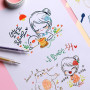 Lot de 12 Stylo Gel Paillette, Feutres de Coloriage Glitter, Stylos à Encre Gel Pailletée, 12 Couleurs Stylos à Bille à Encre Ge