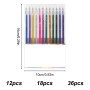Lot de 12 Stylo Gel Paillette, Feutres de Coloriage Glitter, Stylos à Encre Gel Pailletée, 12 Couleurs Stylos à Bille à Encre Ge