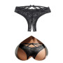 ohmydear String Sexy Ouverte Tanga Femme Sexy Chic Dentelle Slip Grandes Tailles Transparent Panties Lingerie Tenue Hot sous-Vêt