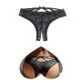 ohmydear String Sexy Ouverte Tanga Femme Sexy Chic Dentelle Slip Grandes Tailles Transparent Panties Lingerie Tenue Hot sous-Vêt