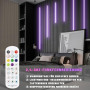 Lichaser Bandes LED RVB pour Panneaux Acoustiques, 6 Ruban Led Cuisine | WiFi LED Noires Compatibles Alexa, Encastré Bande LED A