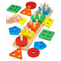 Uping Jouet Bebe 1 2 3 Ans Jeux Montessori Enfant 1 2 3 Ans Jeu Educatif en Bois Puzzle à Empiler et de Tri Cadeau Garçon Fille
