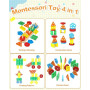 Uping Jouet Bebe 1 2 3 Ans Jeux Montessori Enfant 1 2 3 Ans Jeu Educatif en Bois Puzzle à Empiler et de Tri Cadeau Garçon Fille