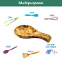 Repose-cuillère en Bois d'olivier, Repose Cuillère Cuisine, Pour Louches, Pinces, Spatule, Porte-cuillère Pour Cuisinière, pour