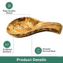 Repose-cuillère en Bois d'olivier, Repose Cuillère Cuisine, Pour Louches, Pinces, Spatule, Porte-cuillère Pour Cuisinière, pour