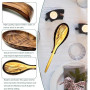 Repose-cuillère en Bois Noyer, Repose Cuillère Cuisine, Pour Louches, Pinces, Spatule, Porte-cuillère Pour Cuisinière, pour Rang