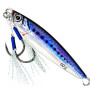Jig Pêche Mer Sardine 20/40/60 g – Leurre Métallique pour Bord, Bateau et Shore Jigging avec Double Assist Hook