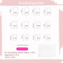 Auriselle 24 pièces Faux ongles à coller Press on Nails, Carré Français avec Fleurs 3D Brillantes Couverture Complète, jolis ong