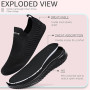 Basket Femme Respirantes Slip on pour Sneakers Femmes Chaussure de Running Fitness Légères Sneakers