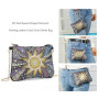 VETPW 5D DIY Tournesol Diamant Peinture Sac à Bandoulière Lady avec Chaîne, Diamond Pasted Painting Bricolage Cuir Trousse de Ma