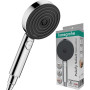 Hansgrohe Pommeau de Douche Pulsify Select S, Douchette à Main 105 mm Diamètre, 3 Types de Jet (Relaxation), Chromé, 24110000