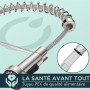 FORIOUS Robinet Cuisine, Mitigeur Cuisine Avec Douchette Pivotant à 360° d'Évier à Arc Élevé Pulvérisateur Escamotable 2 Modes,