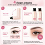 STNFAREBI Tampon Eyeliner Double Embout, Eyeliner Tampon Cat Eye Symétrique, Rotation 90° Pliable, Haute Pigmentation, Waterproo