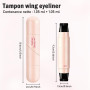 STNFAREBI Tampon Eyeliner Double Embout, Eyeliner Tampon Cat Eye Symétrique, Rotation 90° Pliable, Haute Pigmentation, Waterproo