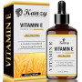 Kanzy Huile de Vitamine E Visage Cosmetique, D-Alpha-Tocophérol 100% Naturelle Vitamine E Huile Pour Cheveux, Visage et Corps, A
