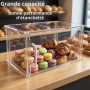 Acryvic Vitrine de boulangerie boîte à pain, acrylique vitrine de pâtisserie transparente comptoir de cuisine vitrine de nourrit