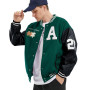 Covisoty Veste Baseball Homme Bomber Universite Americaine Blouson Lettre Broderie Unisexe Varsity Jacket Techwear Vintage Mode