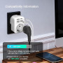 Hoppac 5 en 1 Adaptateur Prise Anglaise, Prise Anglaise Adaptateur Francais avec 3 USB A et 1 USB C, Adaptateur Type G pour Irla