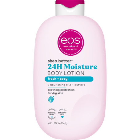 eos lotion pour le corps fraîche et confortable karité meilleure hydratation 24 heures - 16 oz/473 ml