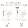 Bambaw Rasoir de Securite Femme en Métal avec 5 Lames de Rechange en Acier inoxydable Suédois, Rasoir Manuel Femme pour un Rasag