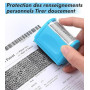 Xnourney Tampon Confidentiel Roulant de Protection Contre le Vol d'Identité, Timbre à Rouleau Pour Sceau de Confidentialité et P