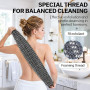 Serviette De Douche Exfoliante en Fibres De Bambou et Charbon Actif, Serviette Exfoliante Japonaise Exfoliation Douce, SéChage R